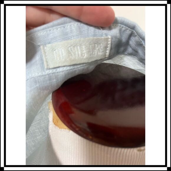 EUC!! CP Shades Light Blue, Linen Tunic, Size Med - Picture 6 of 6